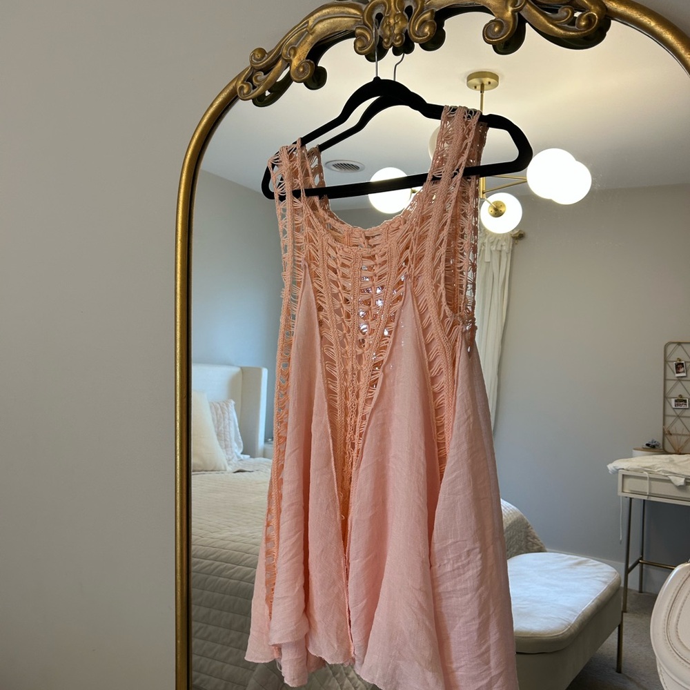 Coral pink beach cover up size s/m